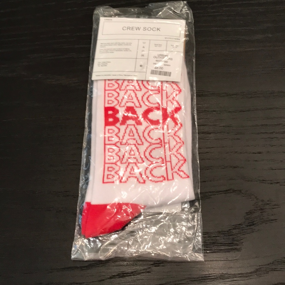 NWT URBAN OUTFITTERS BACK OFF SOCKS SIZE 6.5-12.5